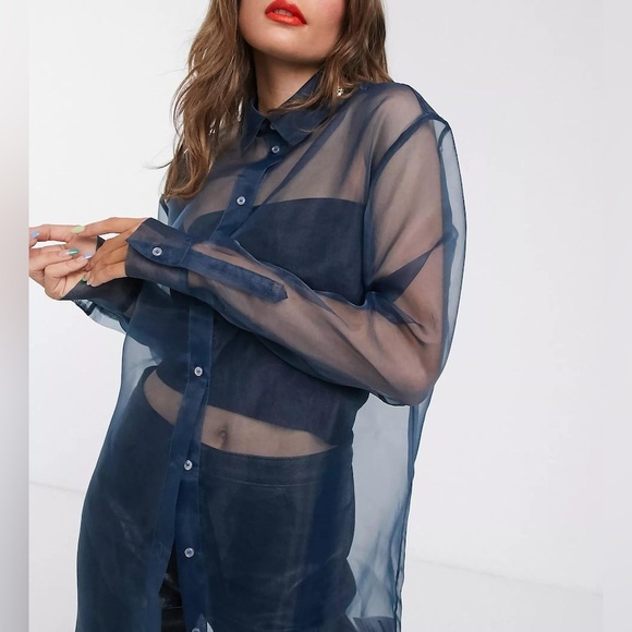 Extreme Dresses & Skirts - Vintage Long sheet cover up  Navy Midi Dress